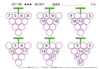 【無料プリント】ぶどう算 上級 No.001｜小学生向け算数パズル