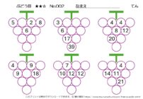 【無料プリント】ぶどう算 中級 No.002｜小学生向け算数パズル