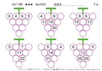 【無料プリント】ぶどう算 上級 No.003｜小学生向け算数パズル