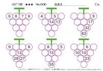 【無料プリント】ぶどう算 上級 No.006｜小学生向け算数パズル