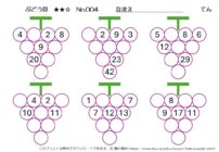 【無料プリント】ぶどう算 中級 No.004｜小学生向け算数パズル