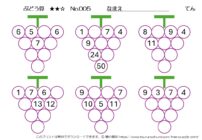 【無料プリント】ぶどう算 中級 No.005｜小学生向け算数パズル