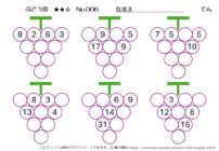 【無料プリント】ぶどう算 中級 No.006｜小学生向け算数パズル