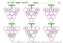 【無料プリント】ぶどう算 上級 No.007｜小学生向け算数パズル