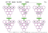 【無料プリント】ぶどう算 上級 No.009｜小学生向け算数パズル