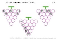 【無料プリント】ぶどう算 達人 No.002｜小学生向け算数パズル