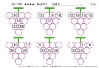 【無料プリント】ぶどう算 超級 No.007｜小学生向け算数パズル